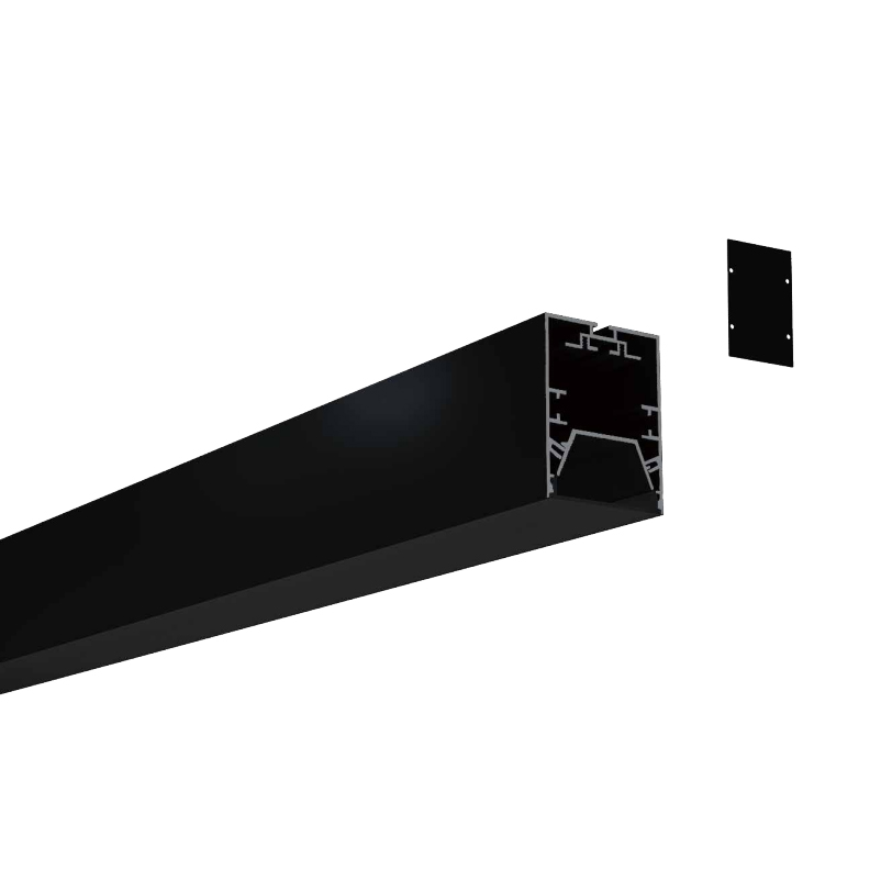 Hanging Black Aluminum Track For LED Strip Lighting For 28mm Quad Row Bright LED Rope Light